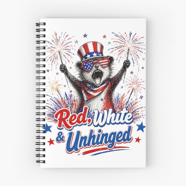 Item preview, RED, WHITE & UNHINGED 4th of July Raccoon designed and sold by BlightedArt.