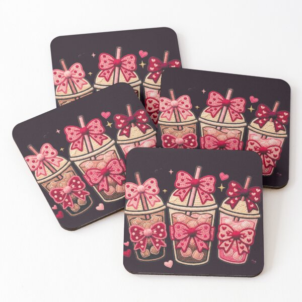 Item preview, Cute Coquette Bow Boba Milkshake Aesthetic Pink designed and sold by Core design hub .