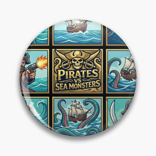 Item preview, Pirates vs Sea Monsters Pop Art designed and sold by redsharkuk.