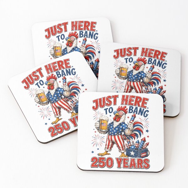 Item preview, Just Here to Bang Funny Chicken 4th of July 250 Years designed and sold by BlightedArt.