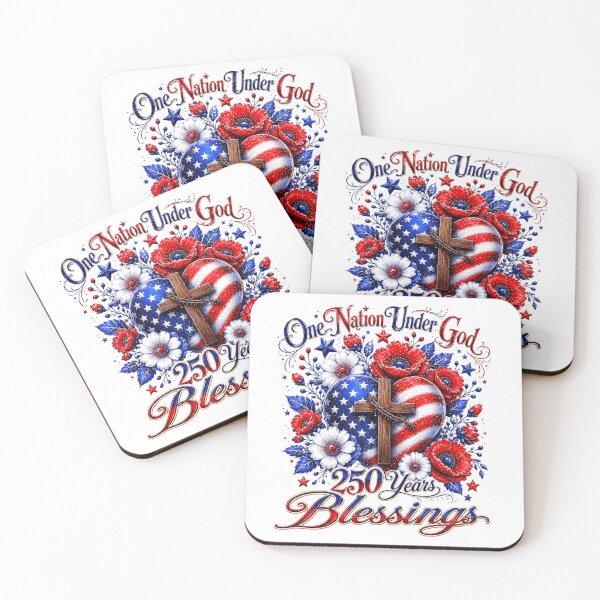 Item preview, One Nation Under God 250 years of blessings Floral Flower designed and sold by BlightedArt.
