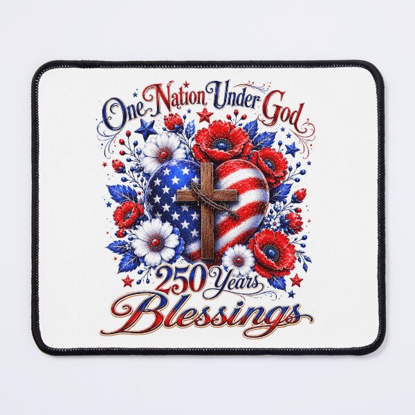 Item preview, One Nation Under God 250 years of blessings Floral Flower designed and sold by BlightedArt.