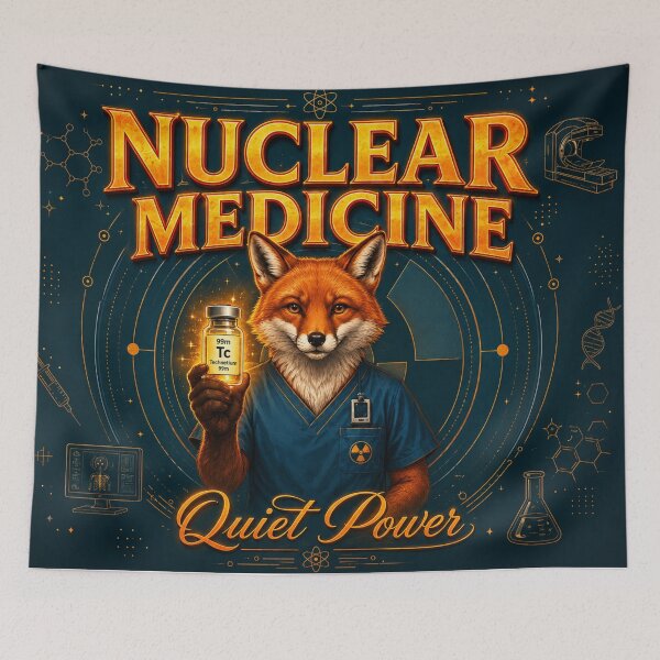 Item preview, Cool Fox Nuclear Medicine Technologist Throw Blanket – Quiet Power Medical Imaging Gift for Nuclear Medicine Technologist Week Healthcare Appreciation Home Decor designed and sold by ClinicalHubs.
