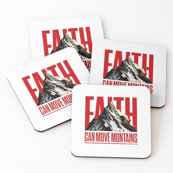Item preview, Faith Can Move Mountains Christian Aesthetic Typography designed and sold by HBDStudio.
