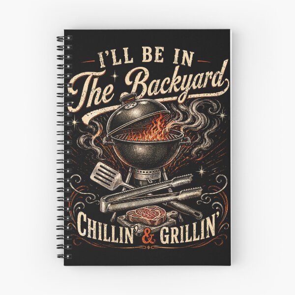 Item preview, Vintage I'll Be in The Backyard Charcoal Grill Master designed and sold by BlightedArt.