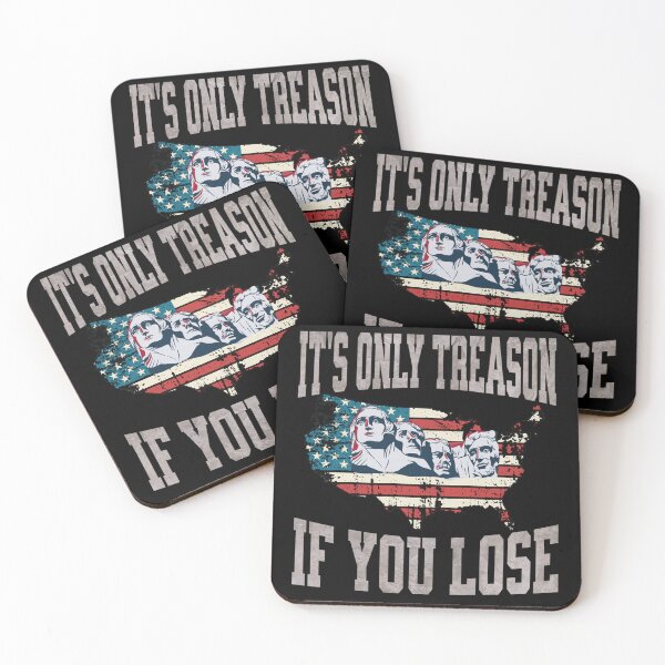 Item preview, It's Only Treason If You Lose Funny founding fathers American Flag map 4th of July designed and sold by Youngkev-arts.