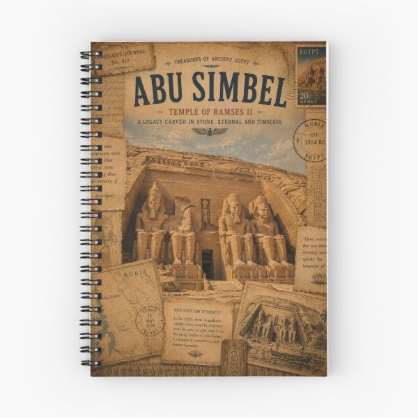 Item preview, Abu Simbel Egypt | Ramses II Temple | Ancient Nubian Landmark | Vintage Explorer Aesthetic designed and sold by CosmicAnomaly.