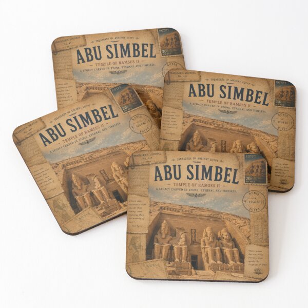 Item preview, Abu Simbel Egypt | Ramses II Temple | Ancient Nubian Landmark | Vintage Explorer Aesthetic designed and sold by CosmicAnomaly.
