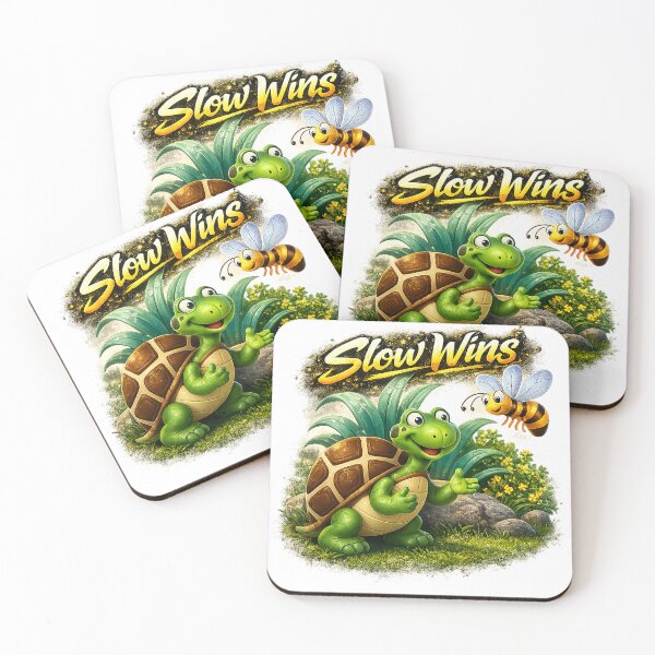 Item preview, Slow Wins - Turtle and Bee  designed and sold by Gowoo Lifestyle.