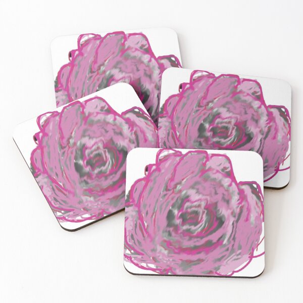 Item preview, Abstract Pink and Grey Rose Scribble Digital Art designed and sold by BalkanBloom.