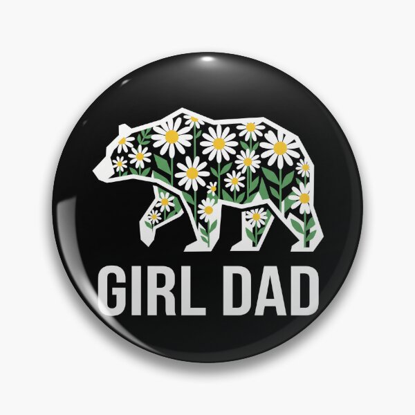 Item preview, Floral Papa Bear Girl Dad Daisy Silhouette designed and sold by TeNovaStudio.