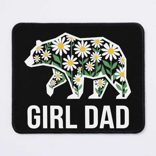Item preview, Floral Papa Bear Girl Dad Daisy Silhouette designed and sold by TeNovaStudio.