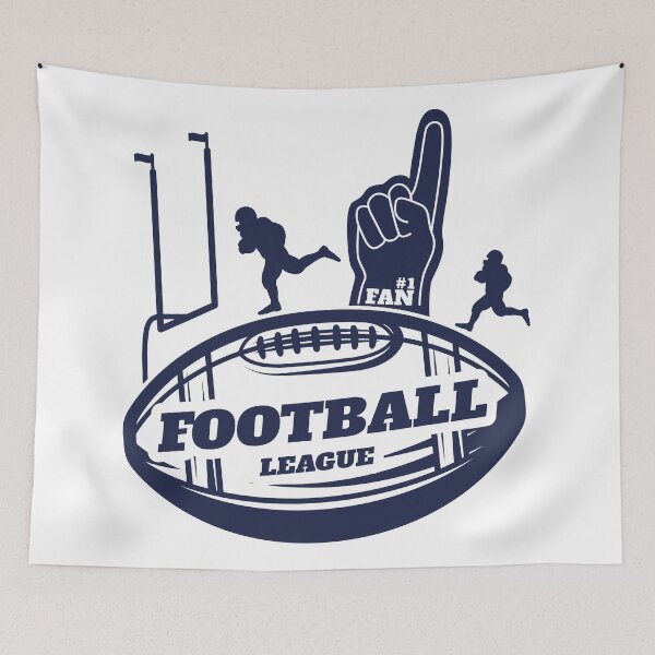 Item preview, Vintage Football League #1 Fan Large Ball Emblem Sticker designed and sold by topprinting.