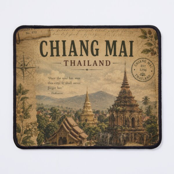 Item preview, Chiang Mai Thailand | Temples of the Ancient Lanna Kingdom designed and sold by CosmicAnomaly.