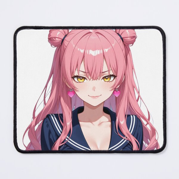Item preview, Cheeky anime schoolgirl with pink hair, waifu designed and sold by Shirt-Otakus.