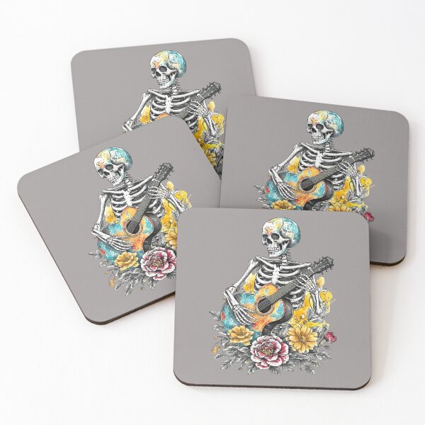 Item preview, Acoustic Skeleton – Floral Music Festival Day - World Music Day designed and sold by Art-Arcade6.