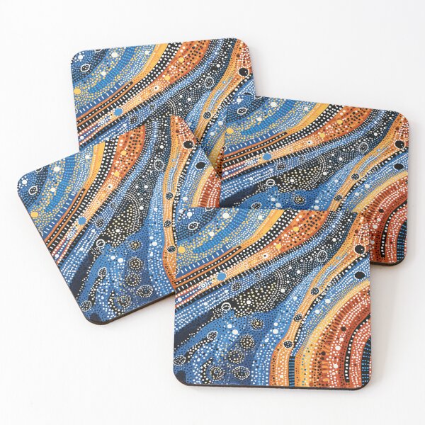 Item preview, Aboriginal Inspired Dot Art - Traditional Landscape designed and sold by GrinGalore.
