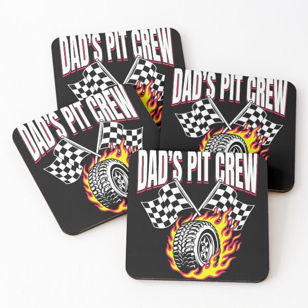 Item preview, Dad's Pit Crew Flaming Tire Racing designed and sold by TeNovaStudio ⭐⭐⭐⭐⭐.