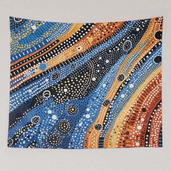 Item preview, Aboriginal Inspired Dot Art - Traditional Landscape designed and sold by GrinGalore.