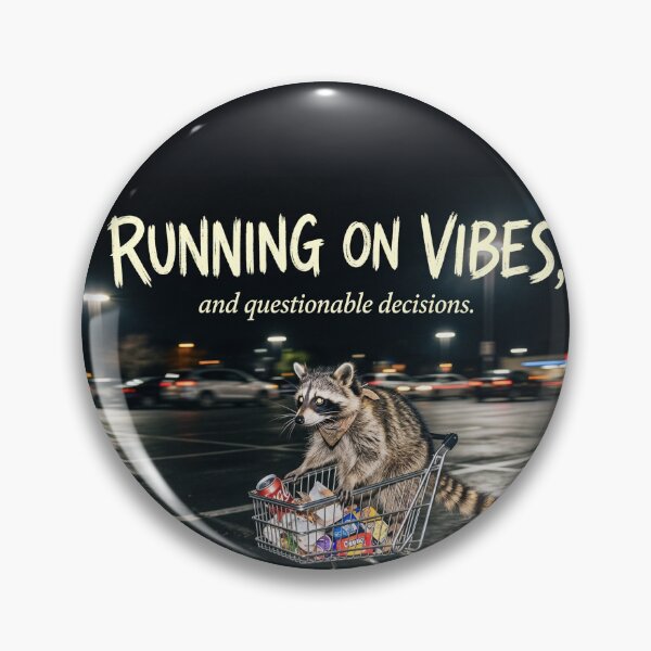 Item preview, Running on Vibes Raccoon | Funny Chaotic Shopping Cart Meme T-Shirt designed and sold by DmaarGroup.