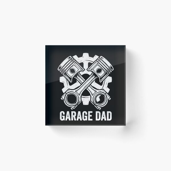 Item preview, Vintage Linocut Garage Dad Mechanic Pistons designed and sold by TeNovaStudio.