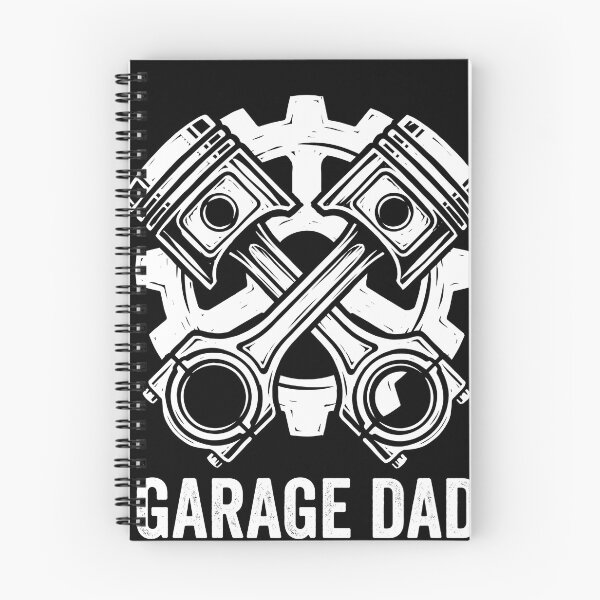 Item preview, Vintage Linocut Garage Dad Mechanic Pistons designed and sold by TeNovaStudio.
