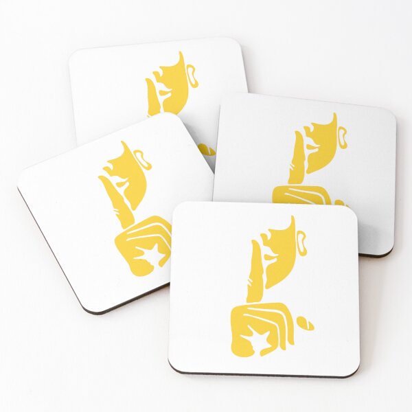 Item preview, Minimalist Shh Gesture Art — Yellow Silence Silhouette Illustration designed and sold by Colorful-Garden.