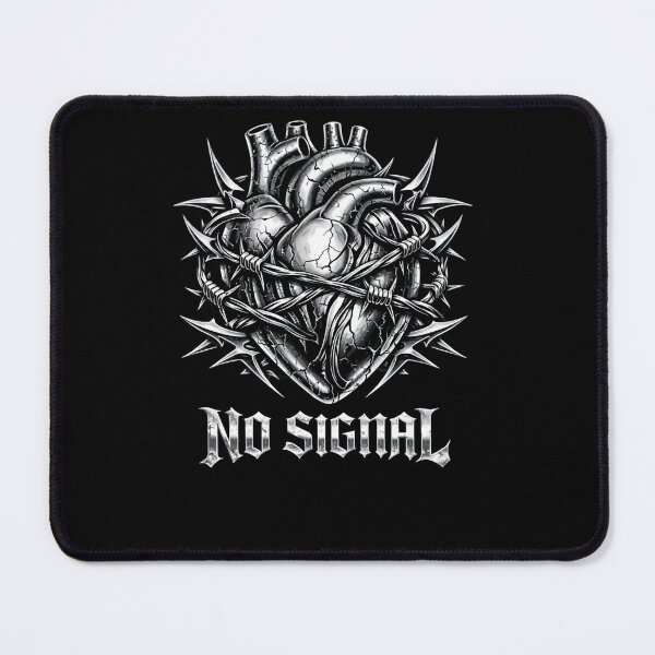 Item preview, NO SIGNAL Y2K Cyber Grunge Chrome Heart Alt Streetwear Hoodie designed and sold by TrendingView.