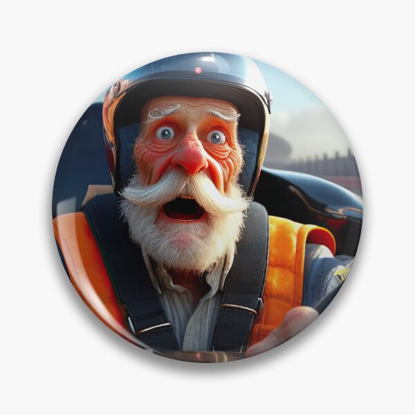 Item preview, Old Man driving a formula 1 race car designed and sold by Colin Bentham.