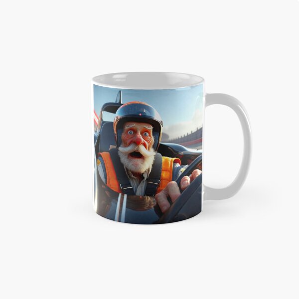 Item preview, Old Man driving a formula 1 race car designed and sold by Colin Bentham.