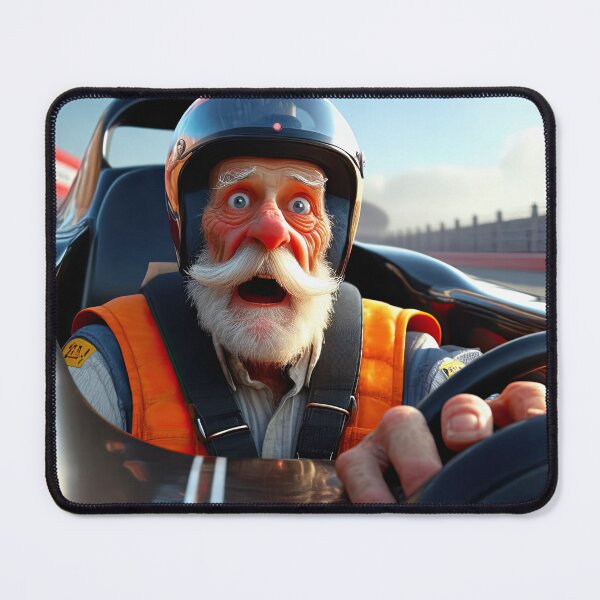 Item preview, Old Man driving a formula 1 race car designed and sold by Colin Bentham.