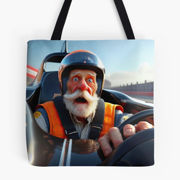 Item preview, Old Man driving a formula 1 race car designed and sold by Colin Bentham.