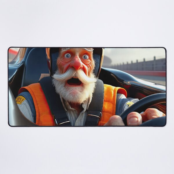Item preview, Old Man driving a formula 1 race car designed and sold by Colin Bentham.