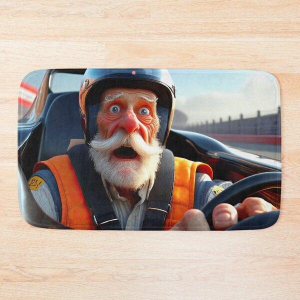 Item preview, Old Man driving a formula 1 race car designed and sold by Colin Bentham.
