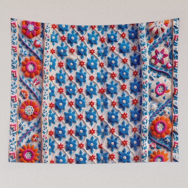 Item preview, Kermina Suzani Uzbekistan Embroidery Print designed and sold by Vicky Brago-Mitchell®.