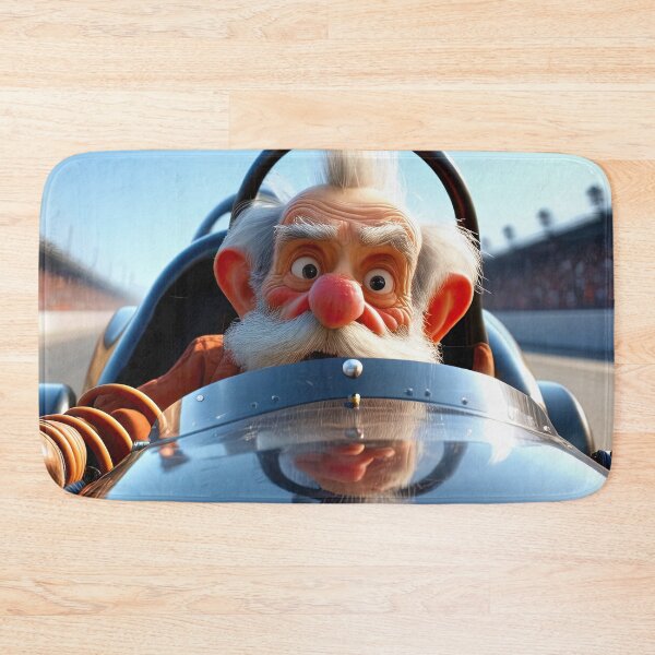 Item preview, Old Man driving a formula 1 race car designed and sold by Colin Bentham.