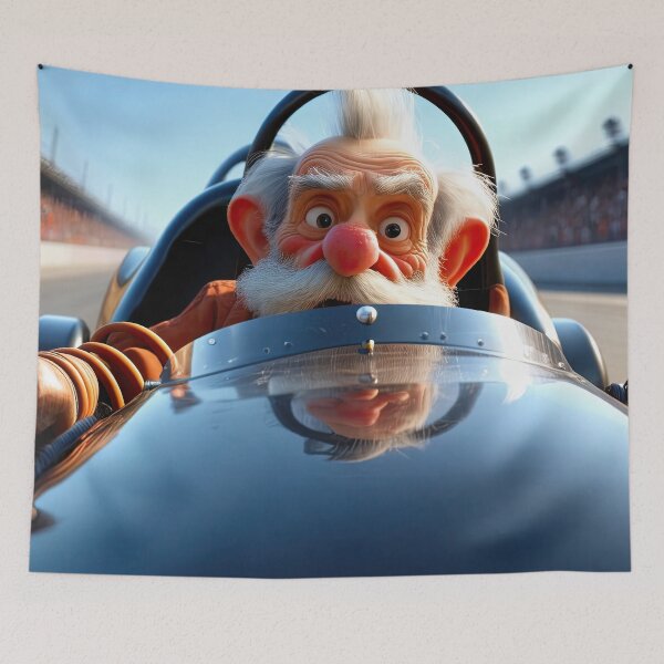Item preview, Old Man driving a formula 1 race car designed and sold by Colin Bentham.