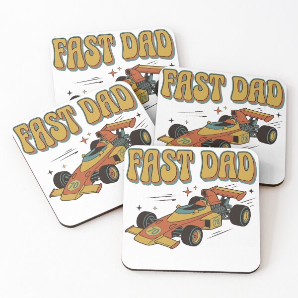 Item preview, Retro Groovy Fast Dad Vintage Race Car designed and sold by TeNovaStudio.