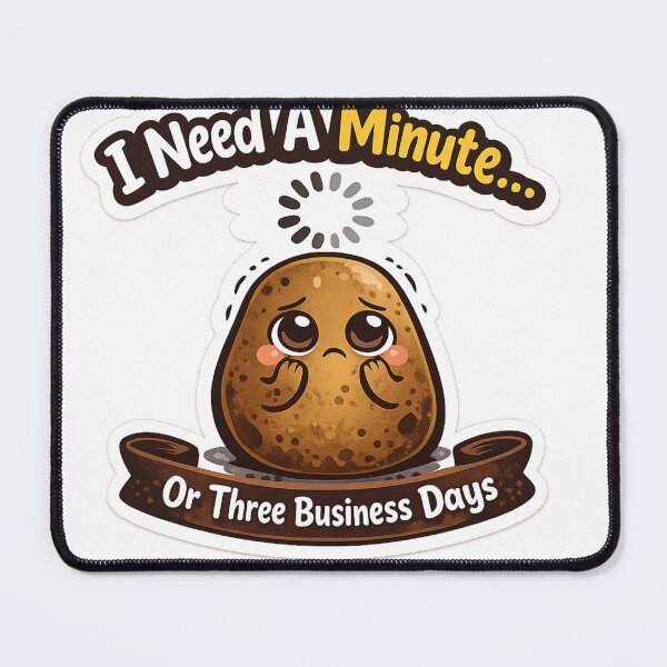 Item preview, I Need a Minute Funny Mood Sticker designed and sold by Jyotisima8929.