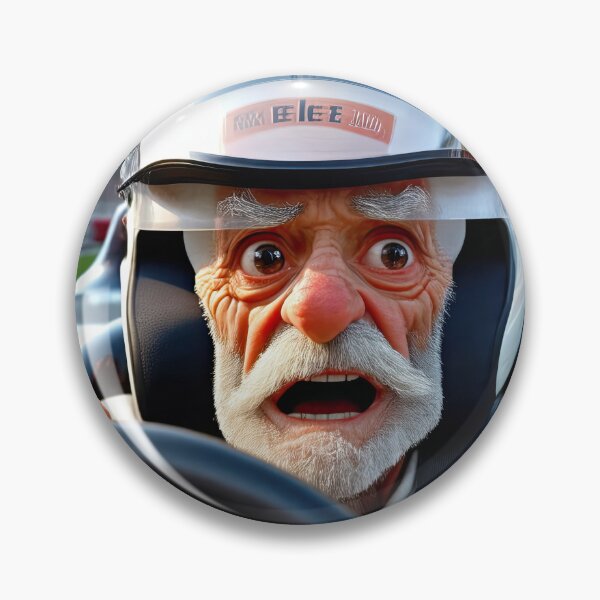 Item preview, Old Man driving a formula 1 race car designed and sold by Colin Bentham.