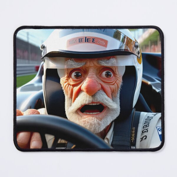 Item preview, Old Man driving a formula 1 race car designed and sold by Colin Bentham.