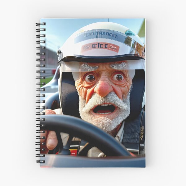 Item preview, Old Man driving a formula 1 race car designed and sold by Colin Bentham.