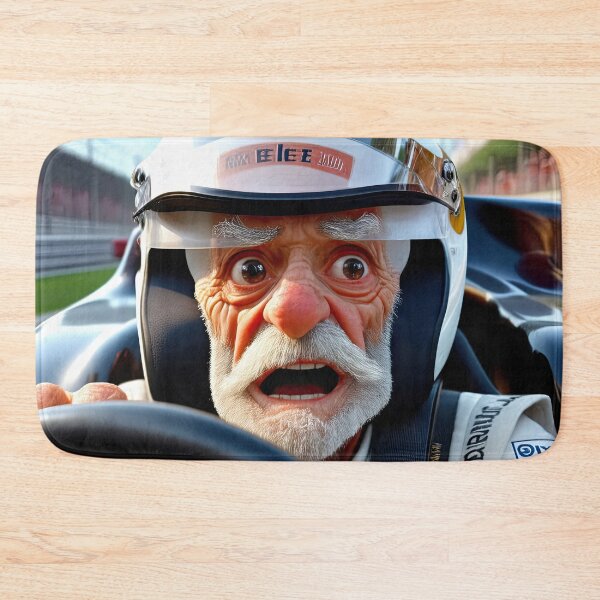 Item preview, Old Man driving a formula 1 race car designed and sold by Colin Bentham.