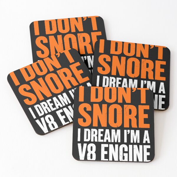 Item preview, Funny V8 Engine Snoring Car Enthusiast Dad Joke designed and sold by TeNovaStudio ⭐⭐⭐⭐⭐.