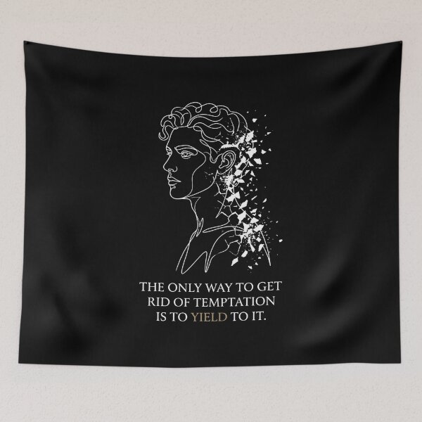 Item preview, Yield To Temptation Dorian Gray Oscar Wilde Shattered Line Art designed and sold by Fenay Designs.