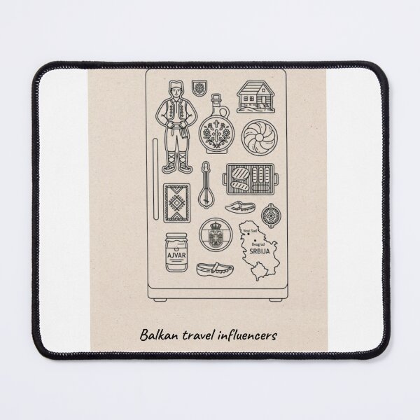 Item preview, Balkan Travel Influencers Funny Fridge Magnet Design designed and sold by Mastalina99.