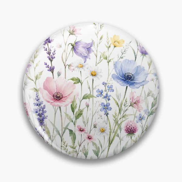 Item preview, Pastel Wildflower Meadow Watercolor designed and sold by PetalGarden.