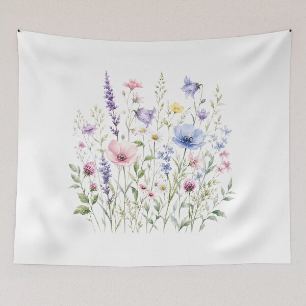 Item preview, Pastel Wildflower Meadow Watercolor designed and sold by PetalGarden.
