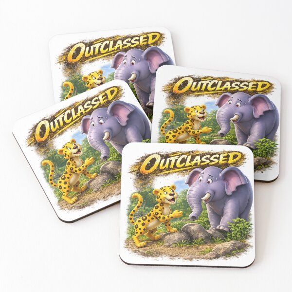 Item preview, Outclassed - Playful Leopard and Elephant designed and sold by Gowoo Lifestyle.
