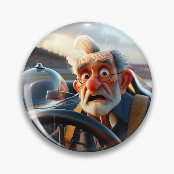 Item preview, Old Man driving a formula 1 race car designed and sold by Colin Bentham.